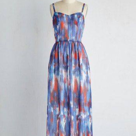 Modcloth Dresses & Skirts - Modcloth Brushstroke to Conclusions Maxi Dress